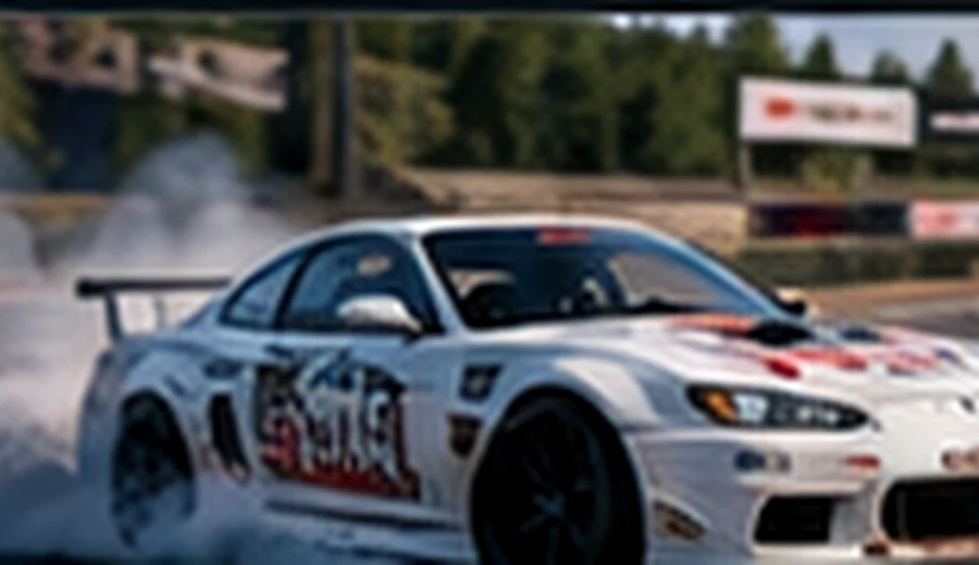 Drift Challenge car on a closed course